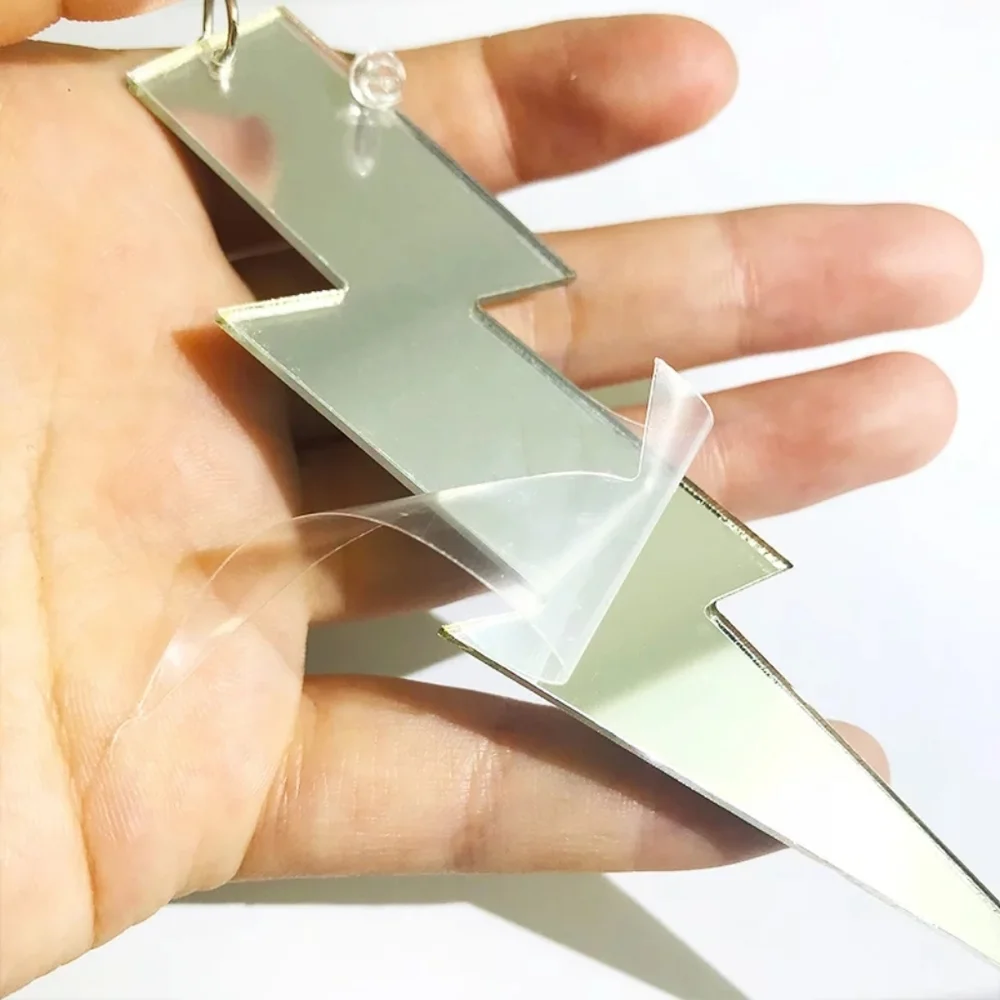 Neon Oversized Lightning Bolt Statement Earrings